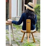 앤틱 스툴 빈티지 낮은 아프리칸 원목 체어 블랙 원목색 40cm : 미듬팜직구b