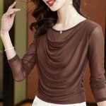 현서 로미홀리 여성용 댄스복 상의 라틴 라인댄스 요가 SH251 : 오니온스B