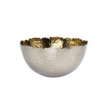 Godinger 서빙 볼 과일 그릇 수프 캔디 니켈 및 골드 16.5cm(6.5인치) 250605 : GRS