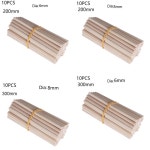 자작나무 원형 나무 막대 둥근 목공 공예 빌딩 모델 모형 계산 스틱 선물 1. 6x200mm : 딜리벌월드11호점