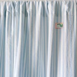 빔빔 Powder Blue Stripe Curtain 229534 가로150 x 세로50cm(바란스커텐) : 이디홀릭