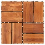 파티오 바닥 타일 연동 발코니 바닥, 야외 장식, 마당 정원 데크 Light Brown : 국제상사1