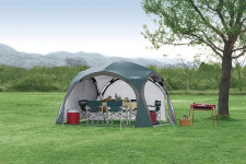 캡틴스태그 6인용 방수 스크린 리빙쉘터 320x320cm 그린 : 카와리스토어