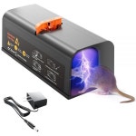 전기 마우스 트랩 - 실내 쥐 덫 킬러 재사용 가능한 설치류 재퍼 제거 강력한 전압의 가정용 충전식 캐처로 방, 주방, 차고에서 설치류를... 