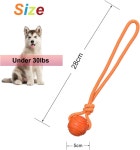 Vitalili 바이탈릴리 면로프 5cm 소형견용 로프 공 4개입 벨지안 말리노이 훈련, 터그놀이, K9 보상, 핸들, 고무 강아지 훈련공 DH : 은2트린카