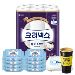 크리넥스 데코소프트 28m 24롤 1팩 + 마이비데 클린케어 46매 8팩 + 전용용기 메가 핫아메 5월9일 발 : 오렌지사운드2