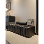 벤치형쇼파 등받이없는 쇼파 장의자 카페 스툴소파 한 푹 40cm 80블랙 가죽 : 유통종합상회