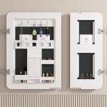 화장실 수납장 북유럽 우주 알루미늄 욕실 캐비닛 벽걸이 수납 화장대 메이크업 거울 가정용 가구 Arredo Bagno FYBC : K무역