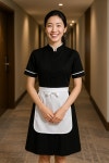 메이드복 9093# 원피스 주문제작10벌 호텔메이드복 호텔유니폼 룸메이드 객실청소수정유니폼 : 수정유니폼