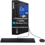 컴퓨터 업무용 게이밍 가정용 레노버 씽센터 M70q Gen 4 MFF 1L 타이니 미니 비즈니스 데스크탑 16GB DDR5 256GB PCIe SSD 인텔... 