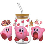 별의 커비 위 디럭스 몰포나이트 메타나이트 웨이들디 일본 동전 반 지갑 파우치 굿즈 액션 게임 패턴 UV DTF 전송 스티커 16oz 유리 컵 랩 용... 