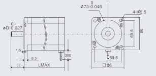 CNC NEMA34 스테퍼 모터 4.5Nm 643oz-in 2 상 4.2A D  12.7mm 86HS45-14 조각 기계용 하이브리드 : 현진39