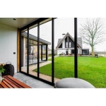 폴딩도어 DN 파티오 문짝 모던 접이식 이중 알루미늄 수평 강화 유리 발코니용 맞춤형 : K무역