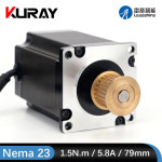 Kuray Leadshine Nema23 스텝퍼 모터 3D 프린터 CNC XYZ용 573S20-LS 79mm 3 상 5.8A 1.5NM 샤프트 8mm : 현진44