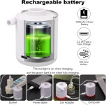 XINBAOHONG 신바오홍 미니 에어 펌프 휴대용 캠핑등 에어펌프 1600mAh USB 충전식 튜브, 에어매트 겸용 EL : 은일이트린카