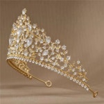 웨딩헤어장식 소품 웨딩티 골드티 크라운 웨딩 나비 빨간색 : 실행몰