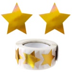 블러느낌 금색별 포장스티커 꾸미기용별스티커 크리스마스데코실링 : 지주스몰