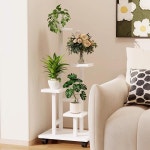 화분대 화분다이 화분진열대 다육이 진열장 인테리어 이동식 다층 화분 선반 실내 정원 장식용 : Mantiful