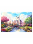레인보우 캐슬 크로스 자수 키트 홈 패셔너블 풍경 장식 그림 인쇄 바느질 수공예 1. 70 Colors Thread : 에이치에스라이프몰44호점
