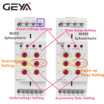 GRV8-10 Din 레일 3 상 전압 모니터링 릴레이 리셋 시간 포함 0.1s-10s 36mm 너비 : 현진39
