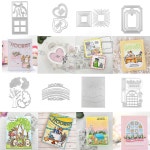 멀티 모양 배경 금속 절단 다이 나무 엠보싱 컷 카드 제작 스크랩북 1. H7671 : 오더박스19호점