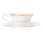 Noritake 노리타케 P59587/4753 컵 소서 세트 커피/티 가능 화이트 팰리스 본차이나 220cc : 리손트레이딩