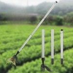 잡초 잡초제거기 호미 제초 잡초제거 갈퀴 농기구 쟁쇠 벌초 제거 다기능 뽑기 친환경 천길 풀러 구부러지지 않는 3 단 스탠딩 수동 삽 정원 뿌리... 