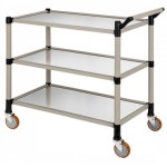 국산 고급 스텐 3단 이등식트롤리 호텔 피부샵 미용 카트 특대형 : 원탑컴퍼니