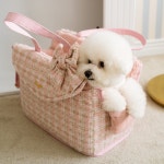 Pink tweed ribbon bag : 라엘드뮤즈