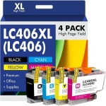 프린터 잉크 카트리지 컬러 브라더 프린터용 LC406XL 406XL LC 406 XL MFC-J4335용DW MFC-J5855DW MFC-J6555DW MFC-J4535DW M... 