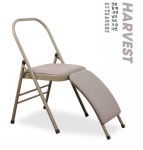 요가 필라테스 스트레칭 의자 허리 피는 체어 블랙 단일 빔 PU피 1.0mm : 셀레스티얼캐스케이드