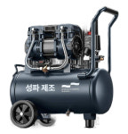 고효율 에어콤프레샤 40리터 오일리스 고성능 공구 타카 압축기 : 깡지공간