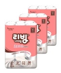 리빙 크리미 도톰한 화장지 3겹 25m 30롤 3팩 : 기억유통