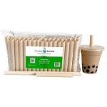 스트로우 커피 음료 대나무 빨대 짧은/큰 보바 스무디 100개 Short/Large Boba Smoothie Bag : 케이47상점