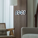 3D LED 무타공 무소음 벽시계 사무실 거실 인테리어 디지털 전자 벽걸이 시계 시즌3 : 실버페로