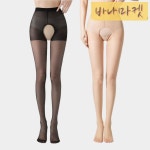 팬티 스타킹 조임 없는 편안한 착용감 오픈 디자인 스타일 색상 : 십구바나