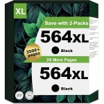 564XL 잉크 카트리지 xl x 564 XL 6520 5520 3520 4620 6525 5510 7510 B8550 C6300 D5400 D7560 프린터 블랙 : 알로모티