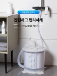 미니 수동 탈수기 캠핑 차박 기숙사 탈수통 걸레 속옷 휴대용 건조 만능 행주 수영복 니트 : 린덤몰