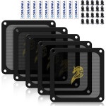 120mm 팬 필터 PC 먼지 컴퓨터 그릴 메쉬 마그네틱 프레임 케이스 커버 방진 PVC 50 메쉬PVC 신사 에스테틱 120 5pcs 블랙 120120mm... 