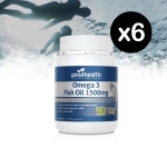굿헬스 오메가3 피쉬오일 1500mg 200정 X6개 : 비오가닉 뉴질랜드