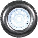 림 ST20575D14 14인치의 eCustomrim 타이어. 적재 범위 C 5 러그 화이트 스포크 휠 - 도로변 무료 사용 시 2년 보증 : 이십사호