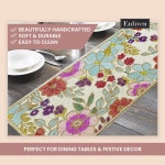 Enliven 엔라이븐 테이블 러너 플로럴 봄 비즈 13x36인치 NR : 은이공트린카