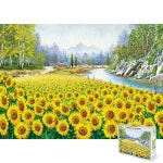 고향의 해바라기 1000피스 풍경 직소퍼즐 : 모두의취미스토어