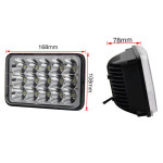쉐보레 트럭 밴용 LED 헤드라이트 하이 로우 빔 직사각형 헤드램프 교체 H4651 H4652 H4656 H4666 H6545 H4668 H4642 4x6 인치 : 다산굿즈