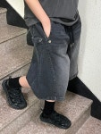 남녀공용 스냅 8부 버뮤다 팬츠 : 올모드