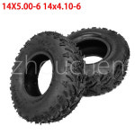 로드 튜브리스 타이어 연료 전기 레이싱 휠 4 개 버기 카트 자동차 ATV QUAD 고 부품 14 인치 14X5.00-6 14x4.10-6 : 다산굿즈