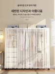 철제 옷장 수납장 가정용 튼튼한행거 조립 스탠드 너비 90cm 이동식 강목장 클래식 화이트 : 쿠플윙스토어