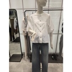 [ZOOC](신세계 천안아산점)라운드 썸머 소매 포인트 블라우스 Z252MSC035 : 신세계백화점