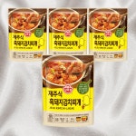 오뚜기간편국 흑돼지김치찌개 자취요리 캠핑요리 제주식 450g 4개 : 올더바이어