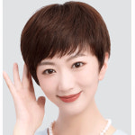 숏컷가발 중장년 화섬 가발 짧은 패션 볼륨가발 : 오장트레이드 주식회사